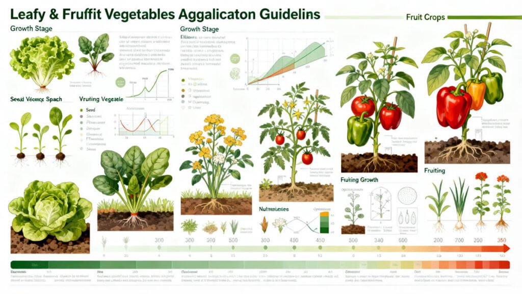 Leafy & Fruiting Vegetables Application Guidelines by Growth Stage